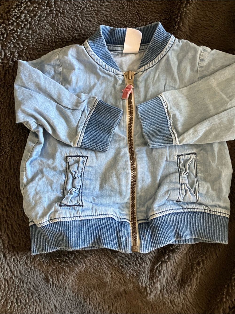 Light Blue Kids Bomber Jacket